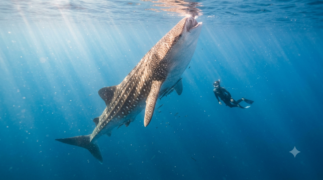 Plongé magique avec un requin baleine
