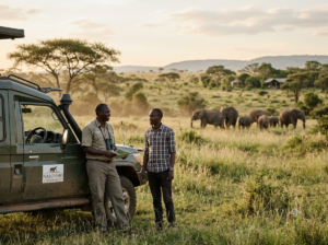 Début de safari avec des éléphants